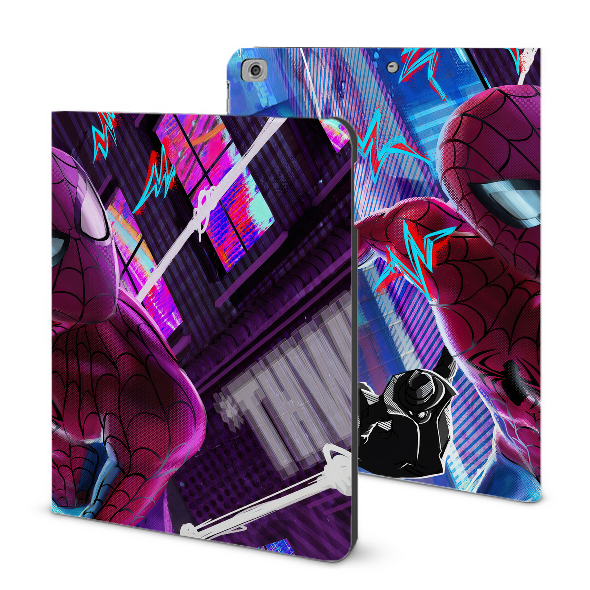 （画像用） Spider Man スパイダーマン IPad ケース ブック型 PUレザー TPU 耐衝撃 軽量 薄型 ペン収納なし 全面保護 IPad 各モデル対応